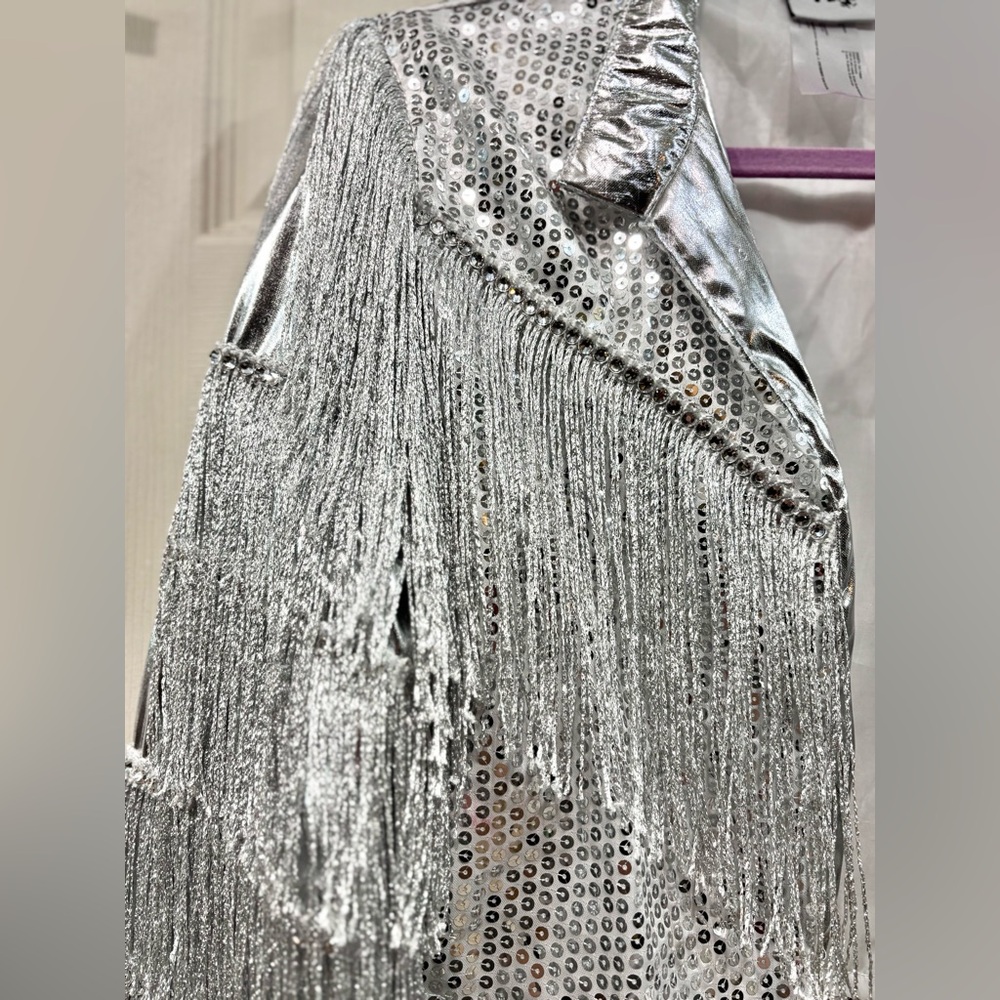 Cropped Fringe & Rhinestone Jacket - Picture 3 of 7